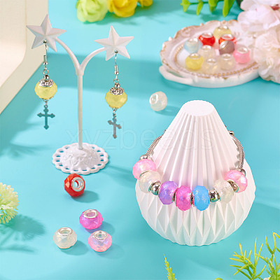 20Pcs Pearlized Resin European Beads RESI-TA0004-36-1