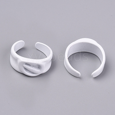 Spray Painted Alloy Cuff Rings RJEW-T011-34H-RS-1