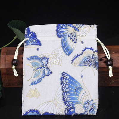 Chinese Style Rectangle Cloth Printed Drawstring Gift Bags PW-WG9C527-12-1