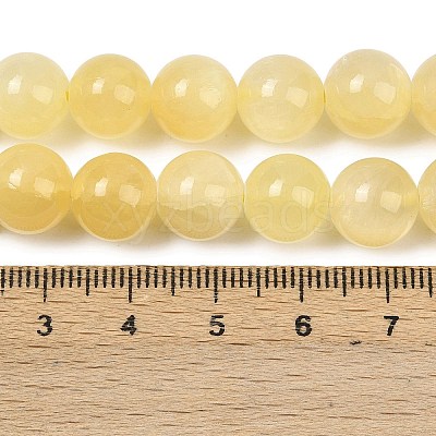 Natural Golden Silk Jade Beads Strands G-Z112-A01-10mm-1