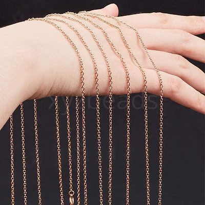 304 Stainless Steel Cable Chain for Necklace Making STAS-NB0004-24-1