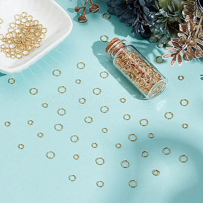 450Pcs 3 Style 304 Stainless Steel Split Rings STAS-ME0002-60-1