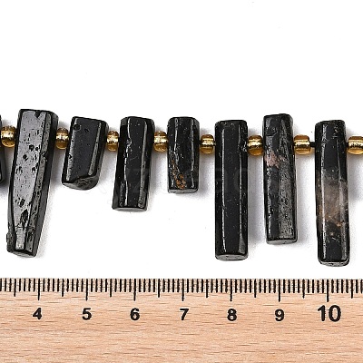 Natural Black Tourmaline Beads Strands G-F829-A03-01-1