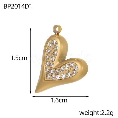 Valentine's Day 304 Stainless Steel Pendants STAS-OY019-84G-1