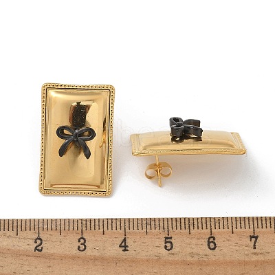 304 Stainless Steel Acrylic Stud Earrings for Women LS-STAS-Z117-06G-1