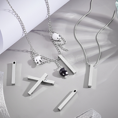 12Pcs 304 Stainless Steel Pendants STAS-GA0001-59-1
