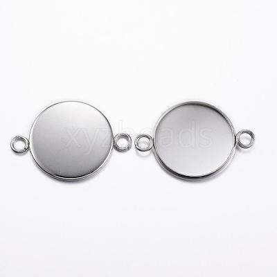 Tarnish Resistant 304 Stainless Steel Cabochon Connector Settings STAS-P161-29-20mm-1