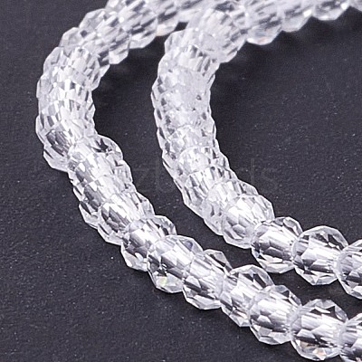 Transparent Glass Beads Strands GLAA-C019-01A-33-1
