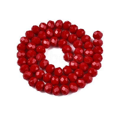 Opaque Solid Color Imitation Jade Glass Beads Strands X-EGLA-A044-P8mm-D15-1