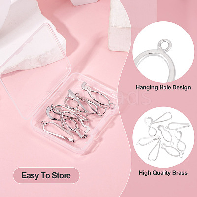 8Pcs 4 Styles Brass Ice Pick Pinch Bails KK-TA0002-48-1
