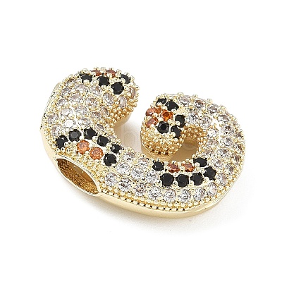 Brass Micro Pave Cubic Zirconia Pendants KK-Z108-02G-G-1