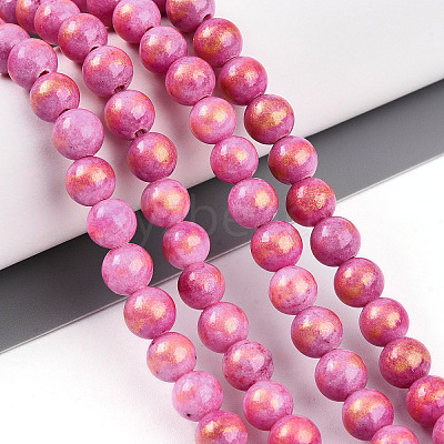 Natural Mashan Jade Beads Strands G-A255-A01-02N-1