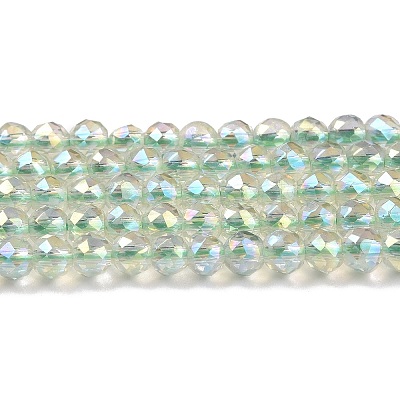 Electroplate Transparent Glass Beads Strands LS-GLAA-H021-01B-FR07-1