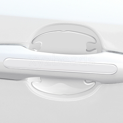 Car Door Handle Bling Plastic Protective Sticker AJEW-WH0518-77-1