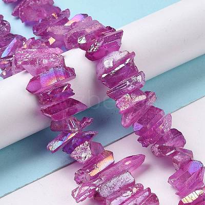 Natural Quartz Crystal Points Beads Strands G-K181-B24-1