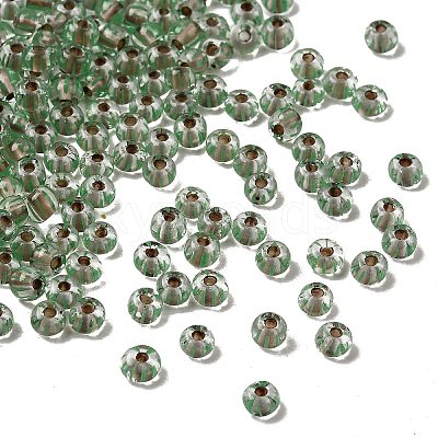 Transparent Stripe Glass Seed Beads GLAA-NH0001-06C-1