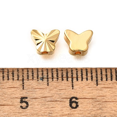 Brass Textured Beads X-KK-Z092-01E-G-1