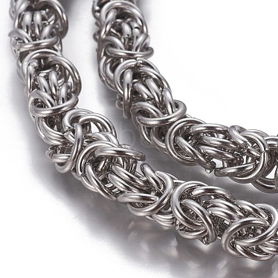 Tarnish Resistant 304 Stainless Steel Byzantine Chains CHS-P007-07P-03-1