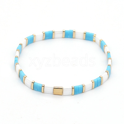 Bohemian Glass Seed Beaded Stretch Bracelets JM4508-64-1