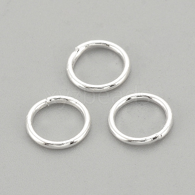 925 Sterling Silver Soldered Closed Jump Rings STER-S002-58-1