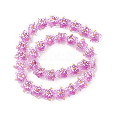 Transparent Glass Beads Strands LAMP-F029-03D-1