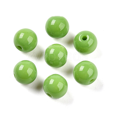 Opaque Solid Color Glass Beads GLAA-N007-8mm-A11-1
