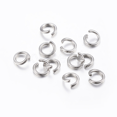 Tarnish Resistant 304 Stainless Steel Open Jump Rings STAS-H437-4x0.8mm-1