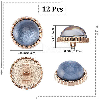 12Pcs ABS Plastic Shank Buttons BUTT-GF0003-47A-1