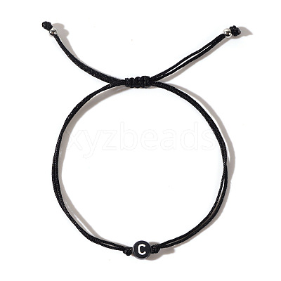 Stylish Minimalist Steel Bead Round Alphabet Double Rope Men's Bracelet GX4208-3-1
