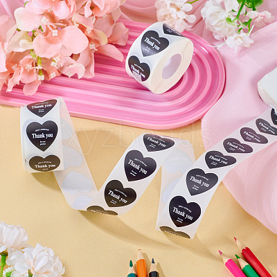 2Roll Heart with Thank You Roll Stickers DIY-TA0013-58B-1