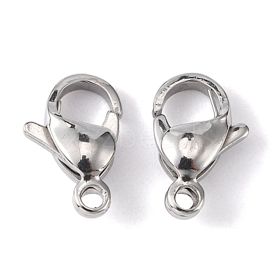 Tarnish Resistant 304 Stainless Steel Lobster Claw Clasps Hand Polished STAS-M262-01-13mm-1