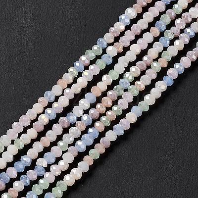 Electroplate Glass Beads Strands EGLA-S192-001A-B14-1