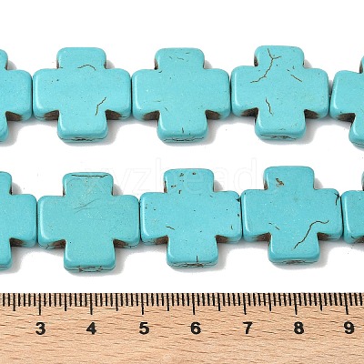 Synthetic Turquoise Beads Strands TURQ-G118-20x20mm-11-1