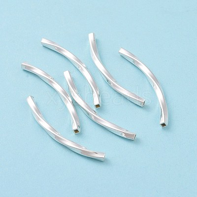 925 Sterling Silver Tube Beads STER-D035-13S-1