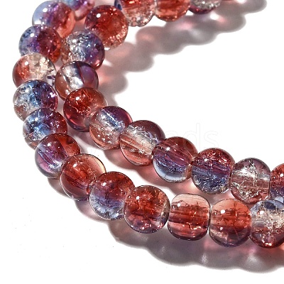 Crackle Glass Beads Strands CCG-C002-6mm-11-1