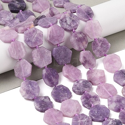 Natural Lepidolite Beads Strands G-L095-A01-01B-1