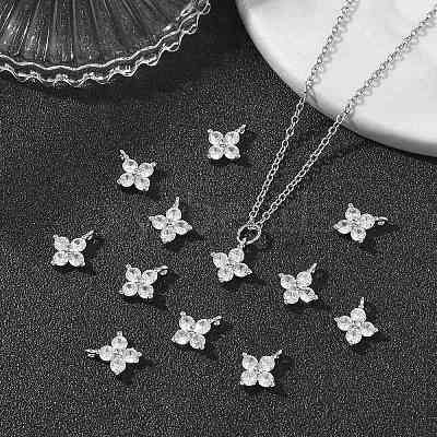 SHEGRACE Brass Cubic Zirconia Charms X-XGRQ4H448-680P-A-1