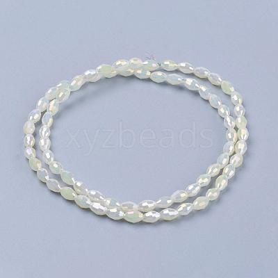 Electroplate Glass Beads Strands EGLA-J013-4X6mm-F03-1