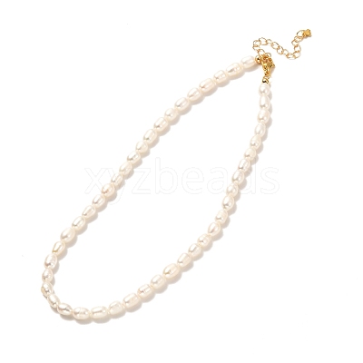 Vintage Natural Pearl Beaded Necklace for Birthday Mother's Day Gift NJEW-JN03680-1