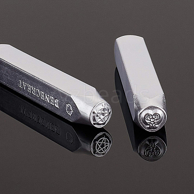 Iron Metal Stamps AJEW-BC0005-77D-1