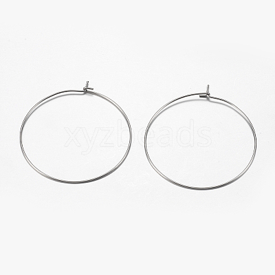 316 Surgical Stainless Steel Hoop Earrings Findings X-STAS-F149-32P-D-1