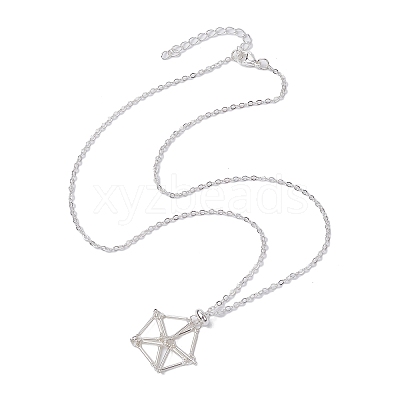 Stainless Steel Macrame Pouch Empty Stone Holder for Pendant Necklace Making NJEW-JN04532-03-1