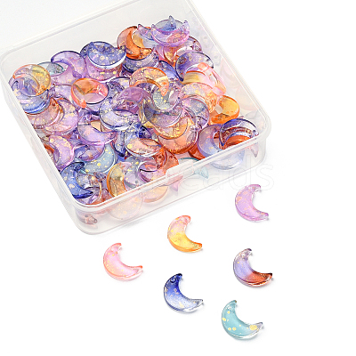 100Pcs 5 Colors Glass Pendants GLAA-CJ0001-64-1