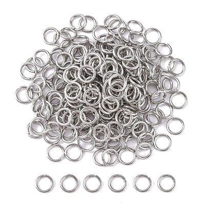 Tarnish Resistant 304 Stainless Steel Open Jump Rings STAS-E067-08-8mm-1
