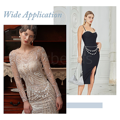 2Pcs Iron Twisted Chain Butterfly Tassel Waist Chains for Women AJEW-HS0001-14-1