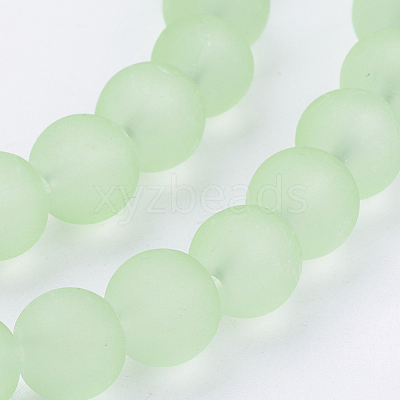 Baking Paint Transparent Glass Bead Strands X-GLAA-S031-8mm-29-1