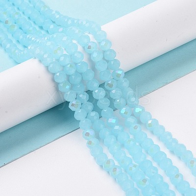 Electroplate Glass Beads Strands EGLA-A034-J2mm-L06-1