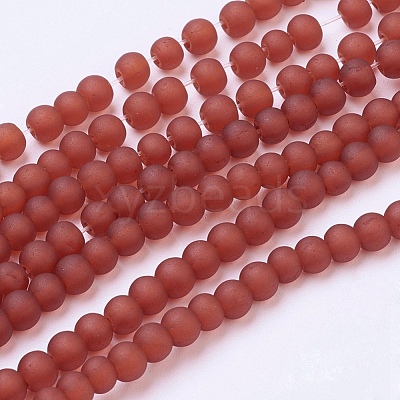 Baking Paint Transparent Glass Bead Strands X-GLAA-S031-4mm-06-1