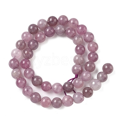 Natural Purple Madagascar Rose Quartz Beads Strands G-Z115-C02-8mm-1