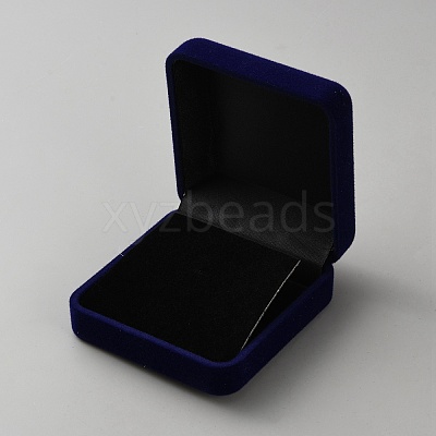 Flocking ABS Plastic Badge and Medal Keepsake Boxes CON-WH0200-02A-1